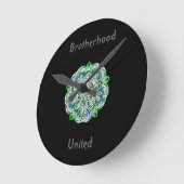 同業組合の統一されたなコレクション ラウンド壁時計 (傾斜)