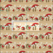 同様のきのこの点 ファブリック (タイル)