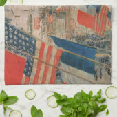 同盟国の日、1917年5月Childe Hasssam、ヴィンテージ・アート キッチンタオル (折り畳み)