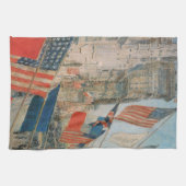 同盟国の日、1917年5月Childe Hasssam、ヴィンテージ・アート キッチンタオル (横)