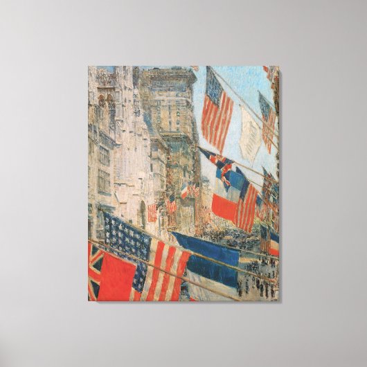 同盟国の日、1917年5月Childe Hasssam、ヴィンテージ・アート キャンバスプリント (正面)