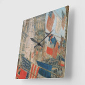 同盟国の日、1917年5月Childe Hasssam、ヴィンテージ・アート スクエア壁時計 (傾斜)