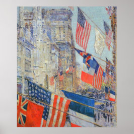 同盟国の日、1917年5月Childe Hasssam、ヴィンテージ・アート ポスター
