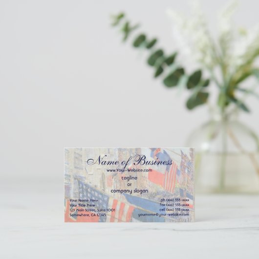 同盟国の日、1917年5月Frederick Childe Hasssam著 名刺 (スタンド正面)