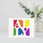 同盟国ポップ・アートのの白はがき ポストカード (スタンド正面)