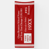 同窓会の旗、あなたの文字、写真および色 横断幕 (縦)