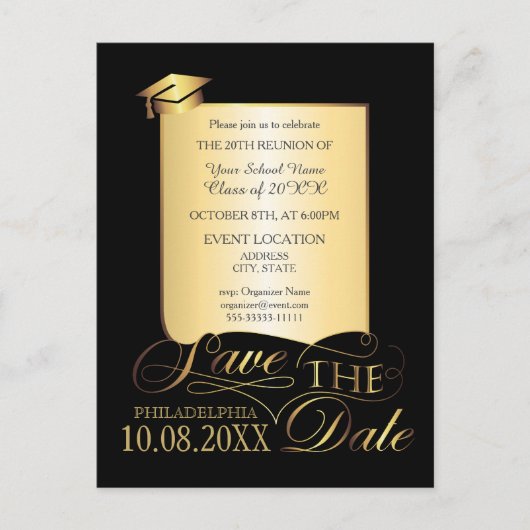 同窓会への招待 案内ポストカード (正面)