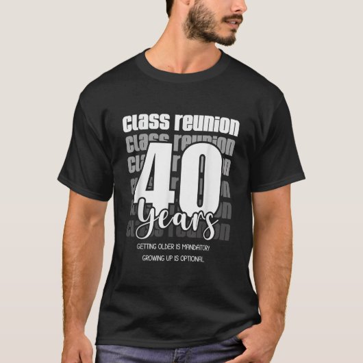 同窓会 40周年 40周年記念 同級生 Tシャツ (正面)