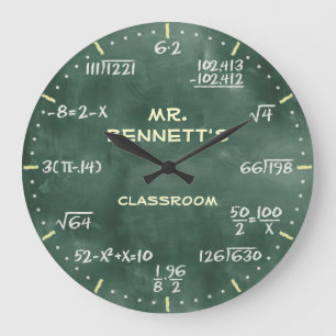 同等化のPersonalizableの数学時計 ラージ壁時計
