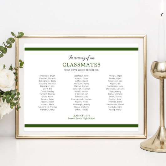 同級生の学校懇親会を思い出す緑 ポスター