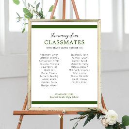 同級生の追悼碑の暗緑色 ポスター