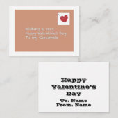 同級生ハッピーバレンタインデー お洒落クール ノートカード (正面/裏面)