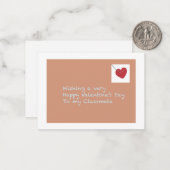 同級生ハッピーバレンタインデー お洒落クール ノートカード (正面/裏面インサイチュ)