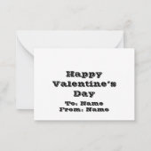 同級生ハッピーバレンタインデー お洒落クール ノートカード (裏面)