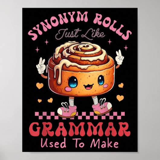 同義おもしろい語転がJoke Cinnamon 転が Grammar Pu ポスター (正面)