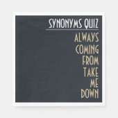 同義おもしろい語Rickrollパーティー スタンダードランチョンナプキン (正面)