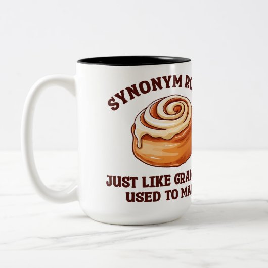 同義転が語 – 作るために使われる文法と同様 ツートーンマグカップ (左)