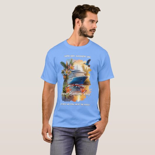 同船、目的地違うクルーズTシャツ Tシャツ (正面フル)