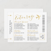 同行者 挿入 旅行 テーマ 搭乗券 チケット エンクロージャーカード (正面/裏面)