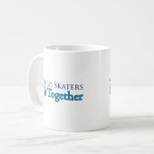 同調のスケート選手はそれを一緒にします コーヒーマグカップ (正面左)