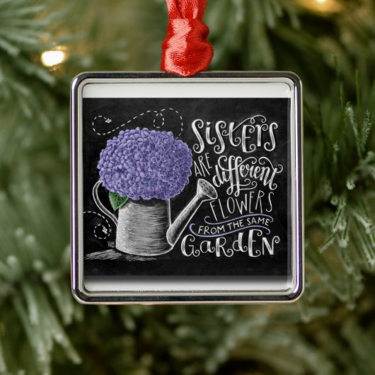 同違うじ園姉妹の花 メタルオーナメント (ツリー)