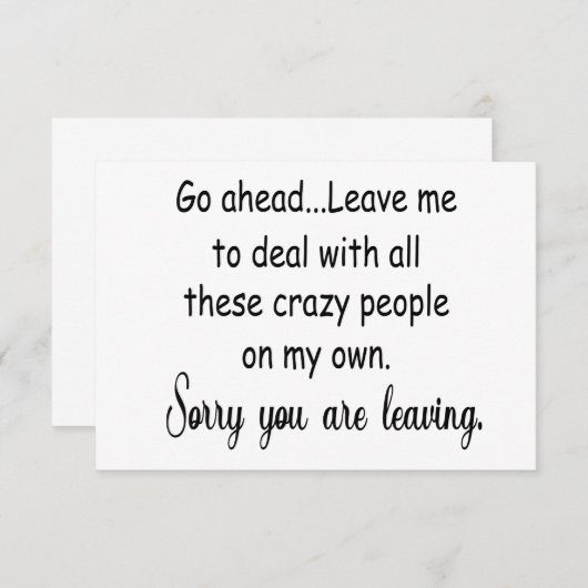 同離れ僚の贈おもしろいり物 サンキューカード (正面/裏面)