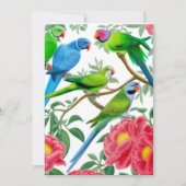 同類のオウムのパーティの招待状 招待状 (正面)