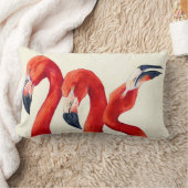 同類-フラミンゴの枕 ランバークッション (ブランケット)