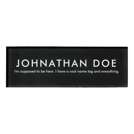 名おもしろいカッコいい前タグと全て 名札 (正面)