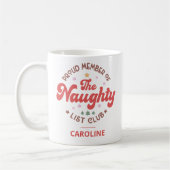 名おもしろいパーソナライズされた前のクリいけなスマス コーヒーマグカップ (左)