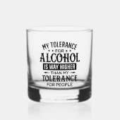 名おもしろいパーソナライズされた前態度パーソナリティウィスク ウイスキーグラス (正面)