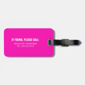 名おもしろいパーソナライズされた前 ラゲッジタグ (裏面横)