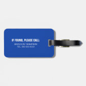 名おもしろいパーソナライズされた前 ラゲッジタグ (裏面横)