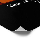 名おもしろい前の月のプレート ポスター (角)