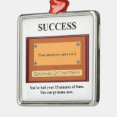 名おもしろい前の月のプレート メタルオーナメント (左)