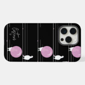 名おもしろい前の模様のバブルバングル鳥 iPhone 16ケース (裏面横)