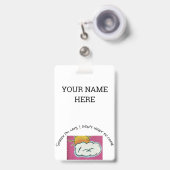 名おもしろい前タグ バッジ (正面（伸縮クリップ）)