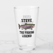 名おもしろい前ニジマス釣り漁師 タンブラーグラス (裏面)