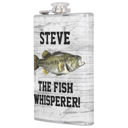 名おもしろい前魚釣りレジェンドラルゲムウスバススポーツ フラスク (左)