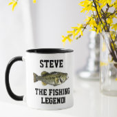 名おもしろい前魚釣りレジェンドラルゲムウスバススポーツ マグカップ