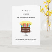 名おもしろい前 – 年齢–60番目の誕生日グリーティングカード カード (黄色い花)