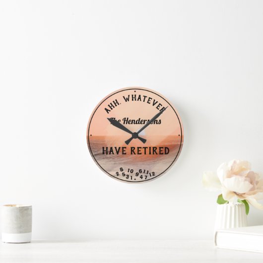 名おもしろい退職した前の定年の夕暮れを組み合わせる ラウンド壁時計 (ホーム)