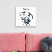 名お洒落前の少年バニー キャンバスプリント (インサイチュ (リビング))