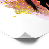 名きらめく前の馬パーソナライズされたポスター ポスター (角)