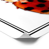 名の付いたシックな斑点のラディバグ ポスター (角)