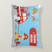 名の付いた少年の漫画の消防士 アクセントクッション (正面(垂直))