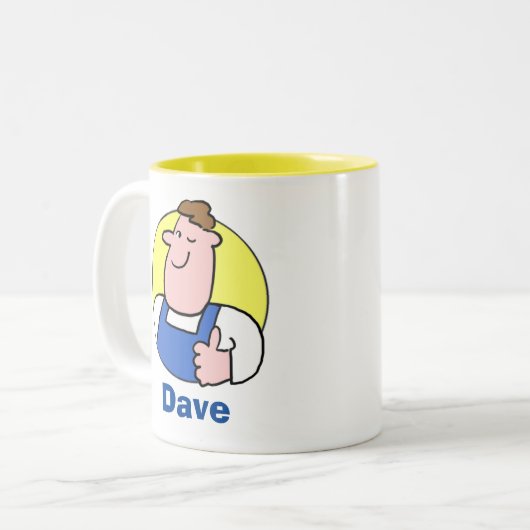 名の付いた職人の商人 ツートーンマグカップ (正面左)