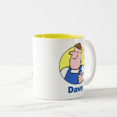 名の付いた職人の商人 ツートーンマグカップ (正面右)