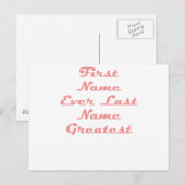 名の最後の名素晴らし前 ポストカード (正面/裏面)