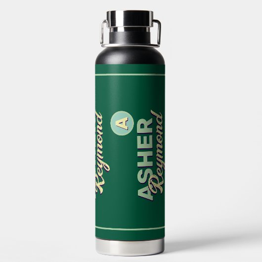 名の繰り返し | モノグラムオングリーン ウォーターボトル (背面)